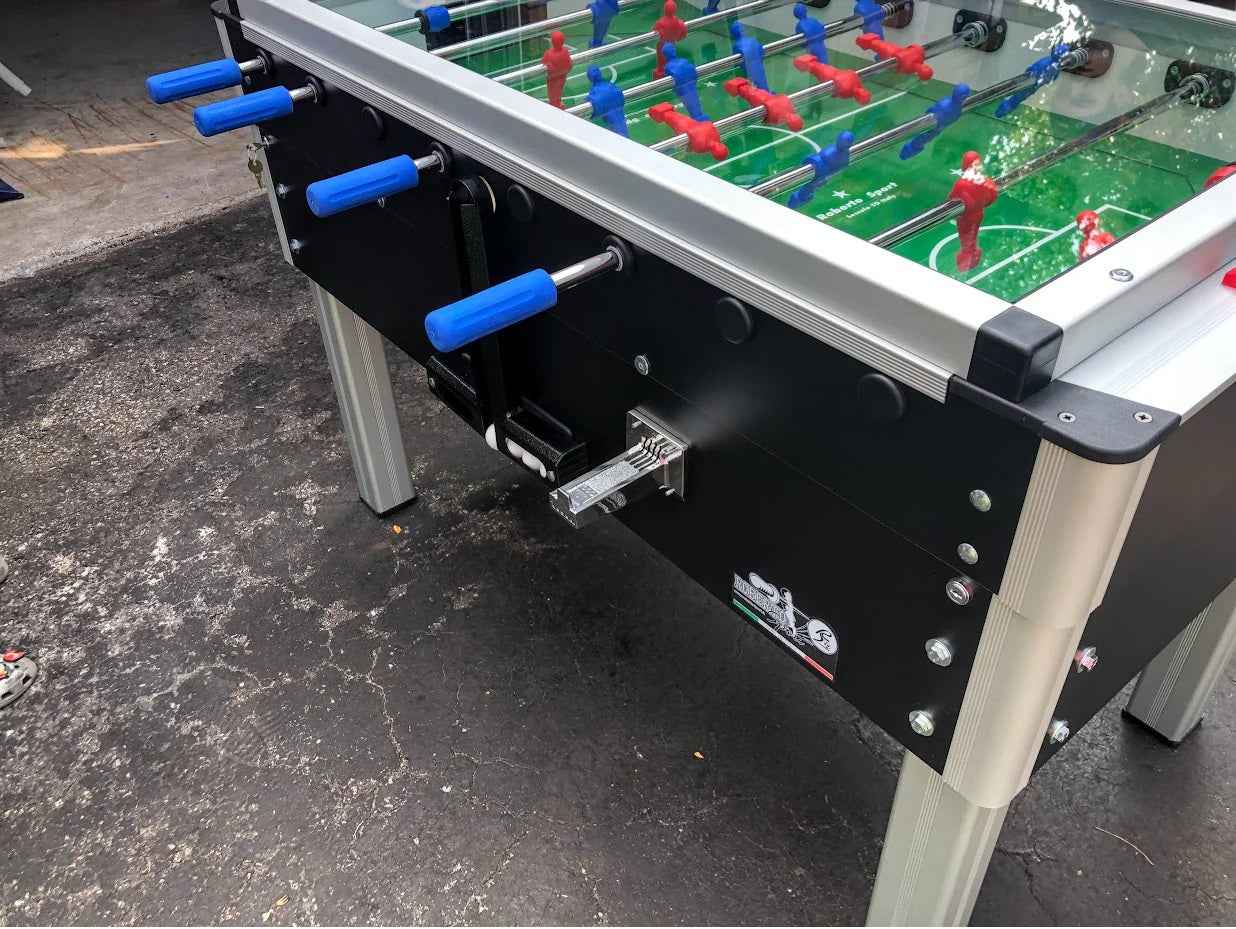 Roberto Sport Export Foosball Table Coin Operated Glass Top